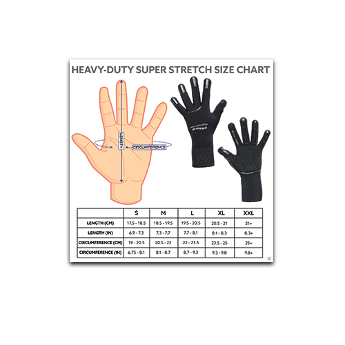 Heavy Duty Gloves Size Chart